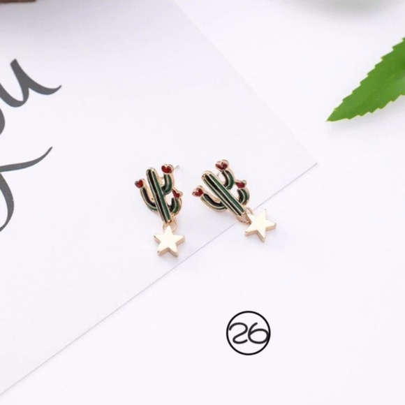 Jewelry - NEW Unique Style Cactus Handmade Earrings